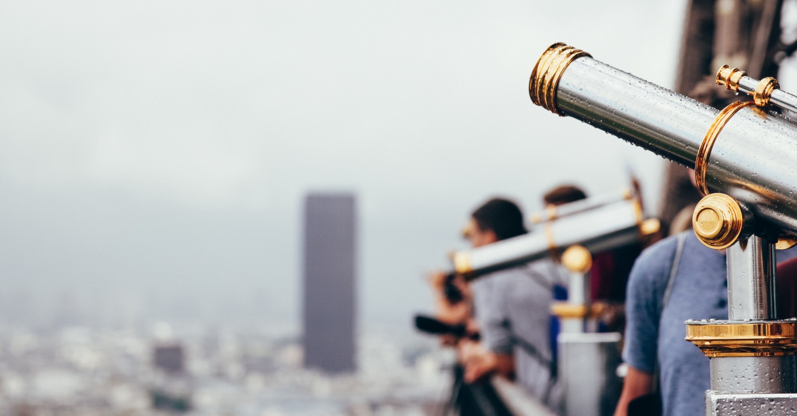 Telescope looking out over city